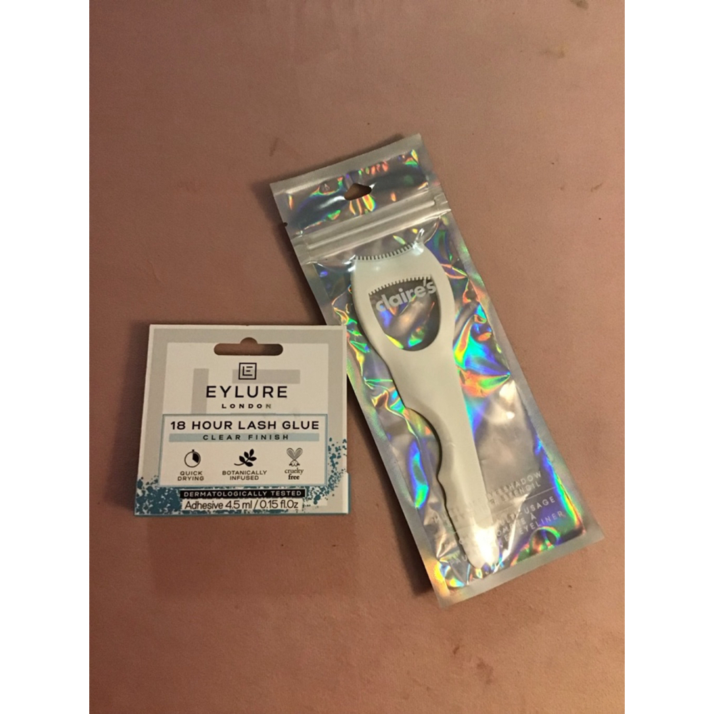Women's Eylure London 18 Hour Lash Glue Clear Finish White & Eyeshadow tool